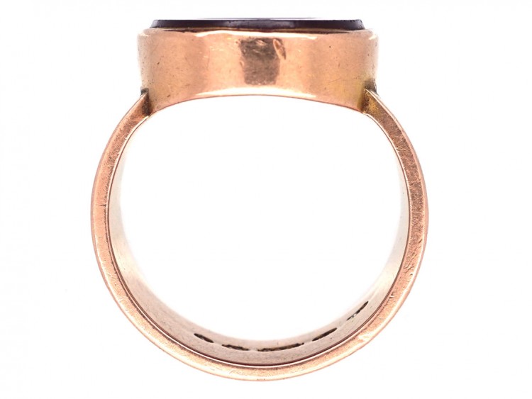 Victorian 15ct Gold & Carved Carnelian Crest Intaglio Signet Ring
