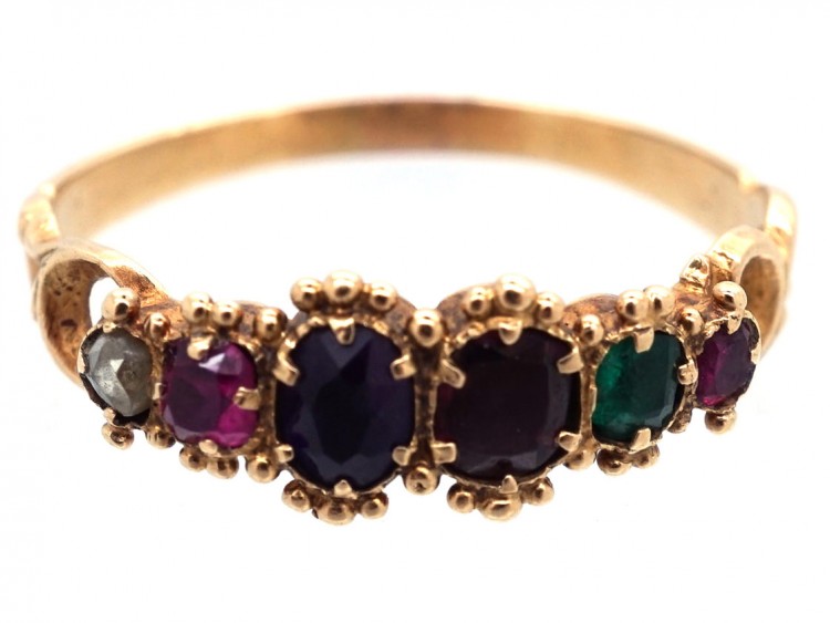 Georgian 15ct Gold Regard Ring