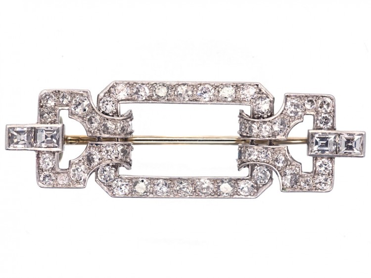 Art Deco Platinum & Diamond Brooch