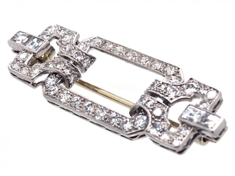 Art Deco Platinum & Diamond Brooch