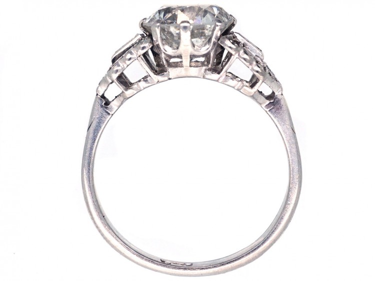 Art Deco Platinum & Diamond Single Stone Ring