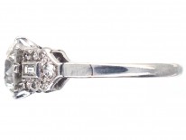 Art Deco Platinum & Diamond Single Stone Ring
