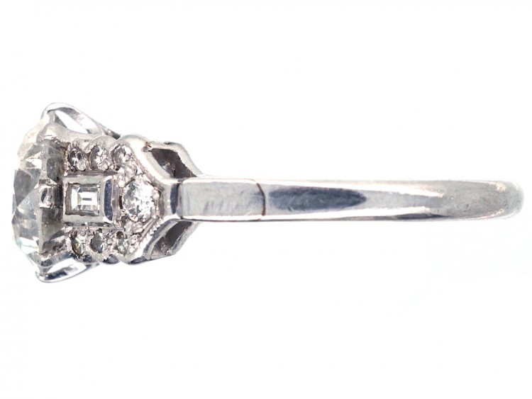 Art Deco Platinum & Diamond Single Stone Ring