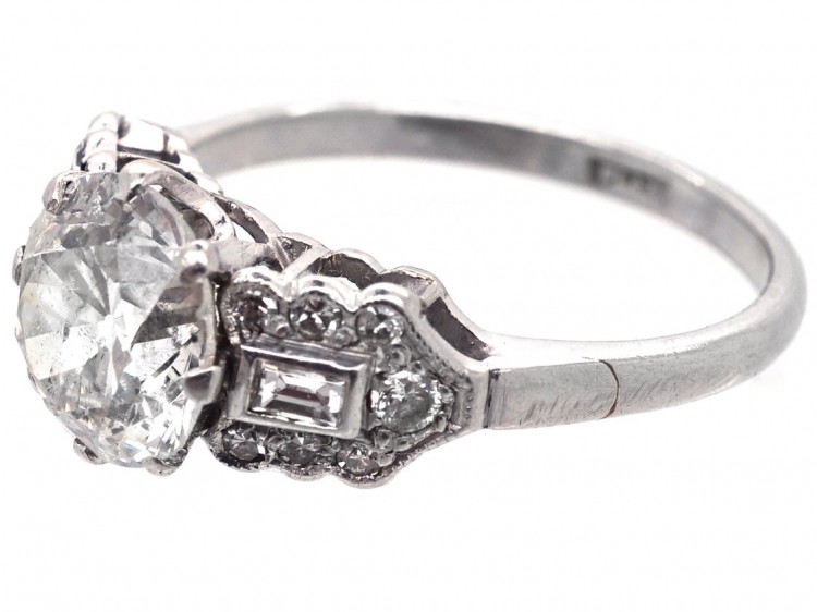 Art Deco Platinum & Diamond Single Stone Ring