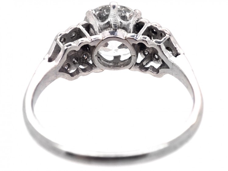 Art Deco Platinum & Diamond Single Stone Ring
