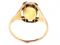 Art Nouveau 18ct Gold & Blister Pearl Ring by Murrle Bennett
