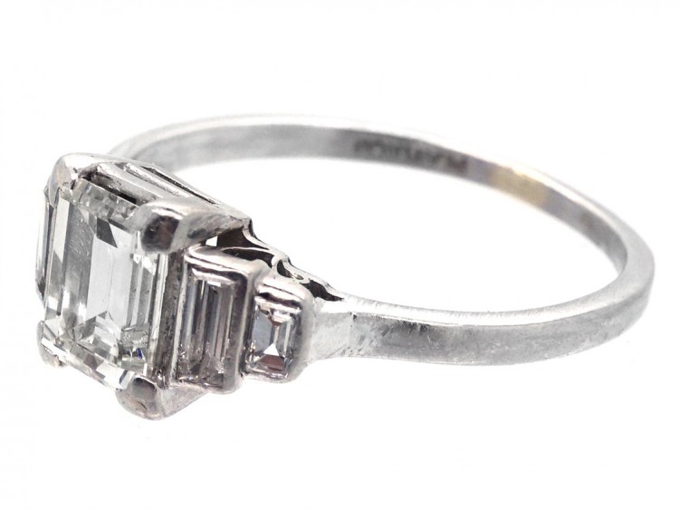Platinum & Diamond Baguette Cut Ring
