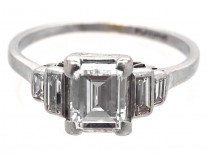 Platinum & Diamond Baguette Cut Ring