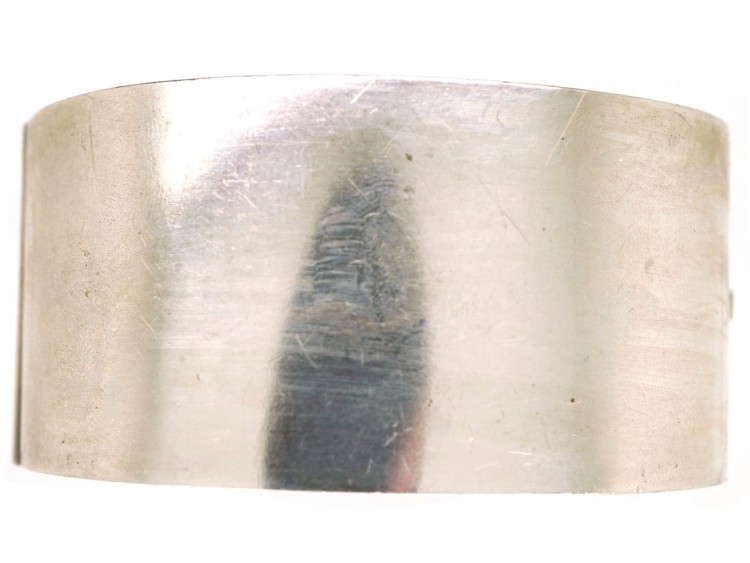 Victorian Silver & Gold Overlay Bangle with Sunflower Decoration