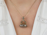 Georgian Gold Cased & Chalcedony Seal With Monogram