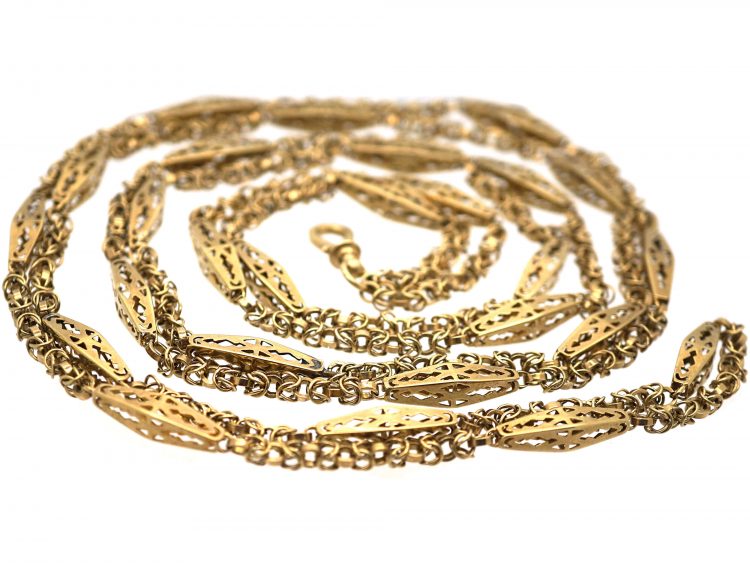 Early 19th Century 9ct Gold Lantern Guard Chain