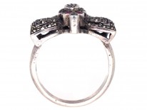 Silver ​& Marcasite Butterfly Ring