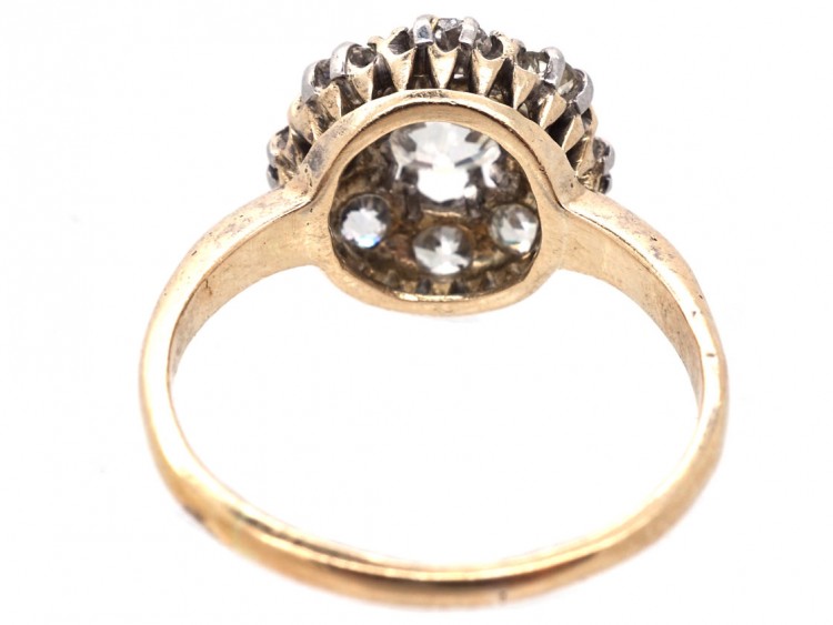 Victorian 18ct Gold & Diamond Cluster Ring