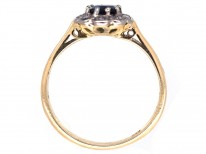 18ct Gold, Sapphire & Diamond Oval Cluster Ring