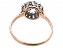 Edwardian 18ct Gold, Platinum & Diamond Daisy Cluster Ring