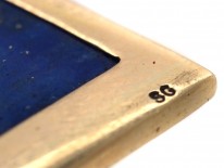 18ct Gold & Lapis Triangle Earrings