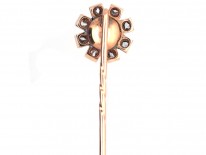 American Goldstone & Rose Diamond 19th Century Tie Pin