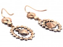 Georgian Rose Diamond Drop Earrings