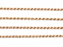 Edwardian 9ct Gold Prince of Wales Twist Long Guard Chain