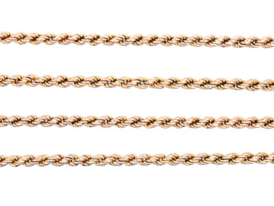 Edwardian 9ct Gold Prince of Wales Twist Long Guard Chain