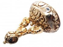 Georgian Gold Cased & Chalcedony Seal With Monogram