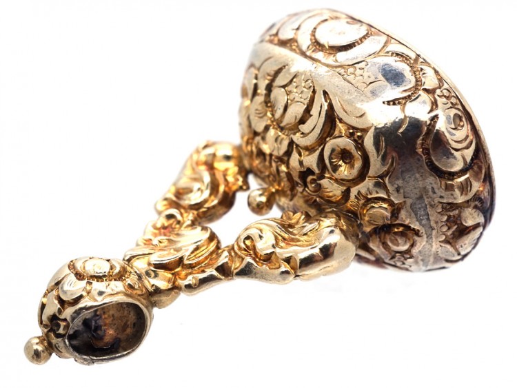 Georgian Gold Cased & Chalcedony Seal With Monogram