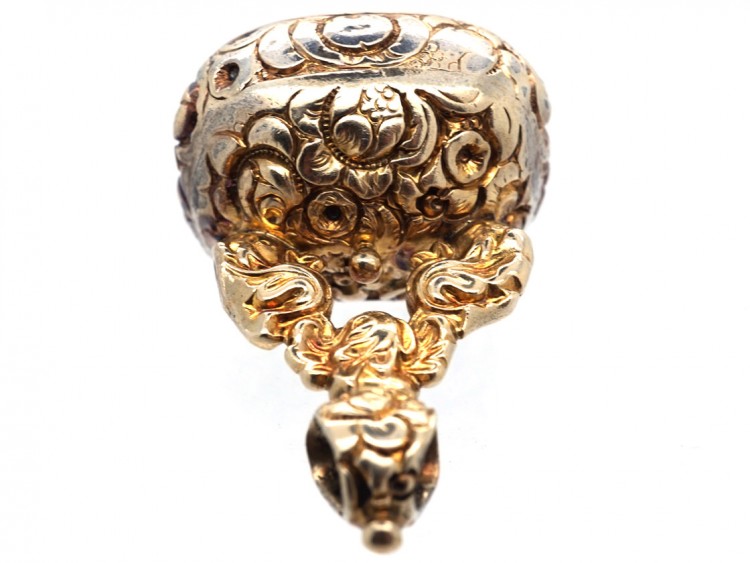 Georgian Gold Cased & Chalcedony Seal With Monogram
