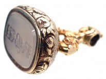 Georgian Gold Cased & Chalcedony Seal With Monogram