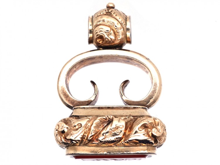 Georgian Gold Cased & Carnelian Seal with Monogram Base