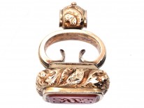 Georgian Gold Cased & Carnelian Seal with Monogram Base
