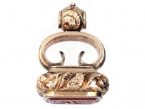 Georgian Gold Cased & Carnelian Seal with Monogram Base