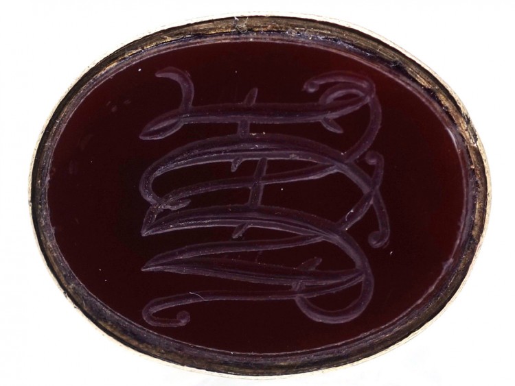 Victorian Gold Cased Lion Seal with Carnelian Base