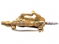 18ct Gold & Diamond Galloping Horse Brooch