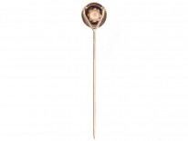 Victorian 15ct Gold, Turquoise Blue Enamel, Diamond & Natural Pearl Tie Pin