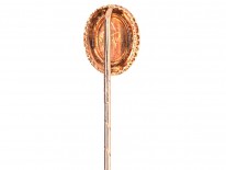 Edwardian 15ct Gold , Lapis Lazuli & Natural Split Pearls Tie Pin