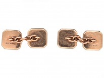 Art Deco 9ct & 18ct Gold, Lapis Lazuli Cufflinks