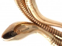 1960s 9ct Gold Coily Snake Bracelet