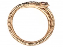 1960s 9ct Gold Coily Snake Bracelet