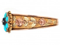Georgian 18ct Three Colour Gold Forget Me Not Ring