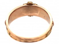 Georgian 18ct Three Colour Gold Forget Me Not Ring