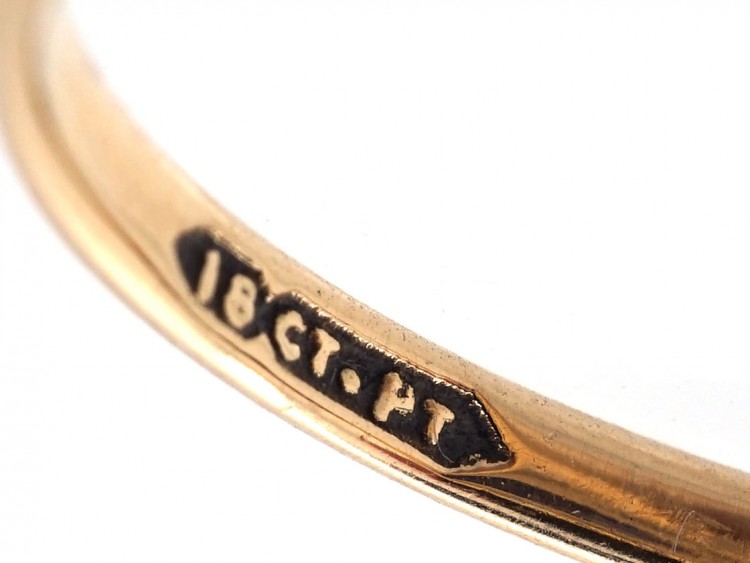 Edwardian Sapphire & Diamond Diamond Shaped Cluster Ring