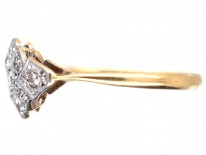 Edwardian 18ct Gold & Platinum Diamond Cluster Ring