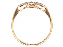 Edwardian 18ct Gold & Platinum Diamond Cluster Ring