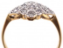 Edwardian 18ct Gold & Platinum Diamond Cluster Ring