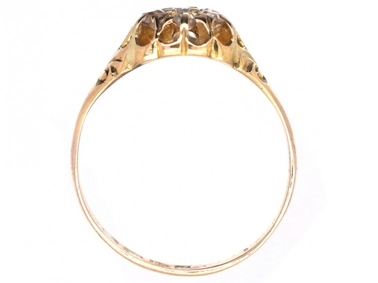 Edwardian 18ct Gold & Diamond Cluster Ring