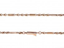 Edwardian 9ct Gold Fancy Link Chain