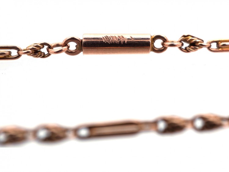Edwardian 9ct Gold Fancy Link Chain