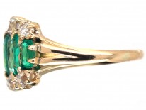 Victorian 18ct Gold, Emerald & Diamond Ring