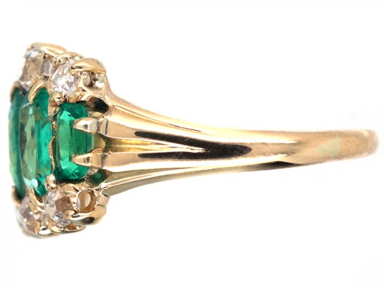 Victorian 18ct Gold, Emerald & Diamond Ring