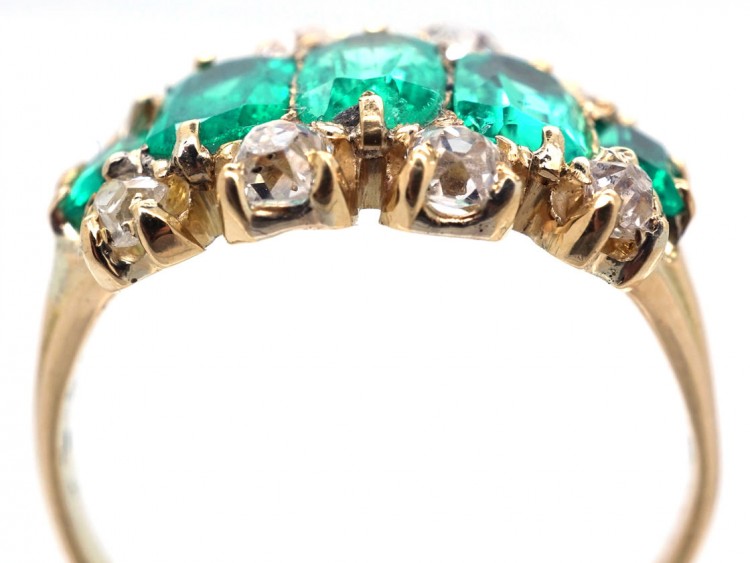 Victorian 18ct Gold, Emerald & Diamond Ring